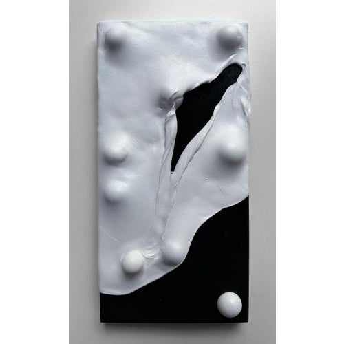 Vera Vizzi, Domino Seven Modular Wall Relief Sculpture, 2026, White Foam Clay on Wood Panel For Sale - Image 9 of 9