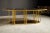 Brown Reconfigurable Dining / Cafe / Center Table in Gilt and Smoked Glass, c. 1980s For Sale - Image 8 of 12
