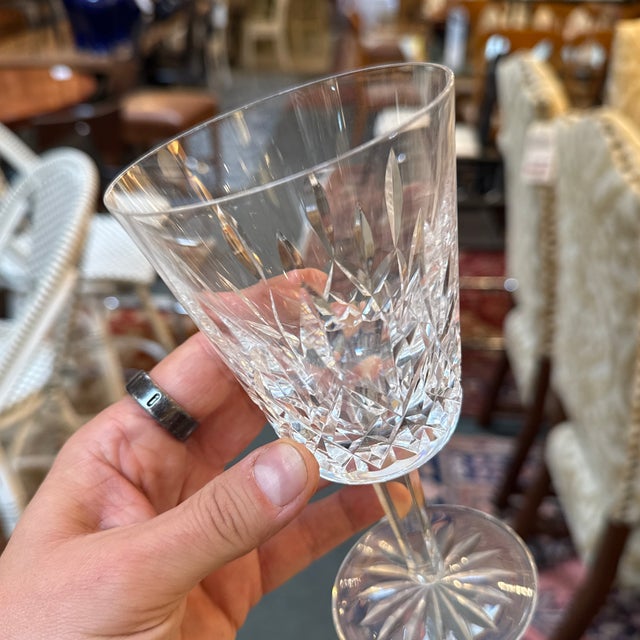 Glass Waterford Lismore Crystal Goblets, Set of Eight For Sale - Image 7 of 11