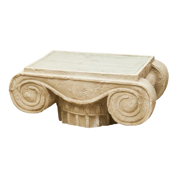 Architectural Ionic Column Capital Coffee Table | Chairish