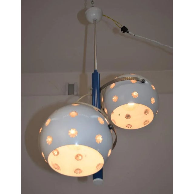 Blue Italian Chandelier, 1960s For Sale - Image 8 of 13