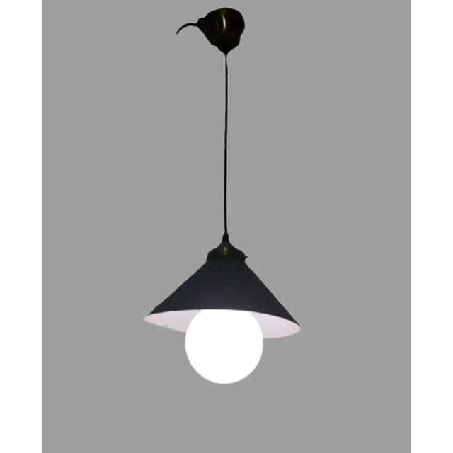 Inidustrial Hanging Lamp, 1940s For Sale - Image 4 of 8