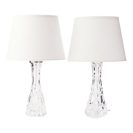 Table Lamps by Carl Fagerlund for Orrefors, Sweden, 1960s, Set of 2 For Sale