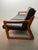 Mid-Century Design Komfort Solid Teak Wooden 3-Seat Sofa with Black Leather Cushions Attributed to Sven Ellekaer for...