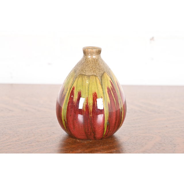 Modern Drip Glazed Ceramic Bud Vase For Sale - Image 10 of 10