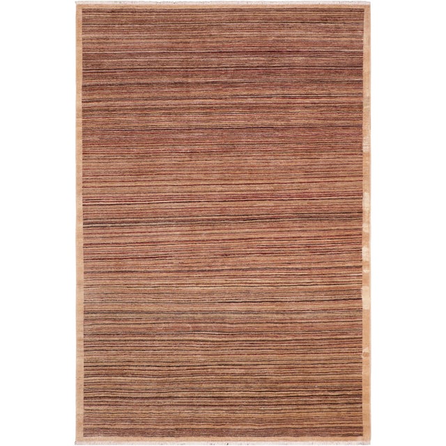 Shabby Chic Gabbeh Tan/Beige Wool Rug - 6'1'' X 8'9'' For Sale - Image 10 of 10