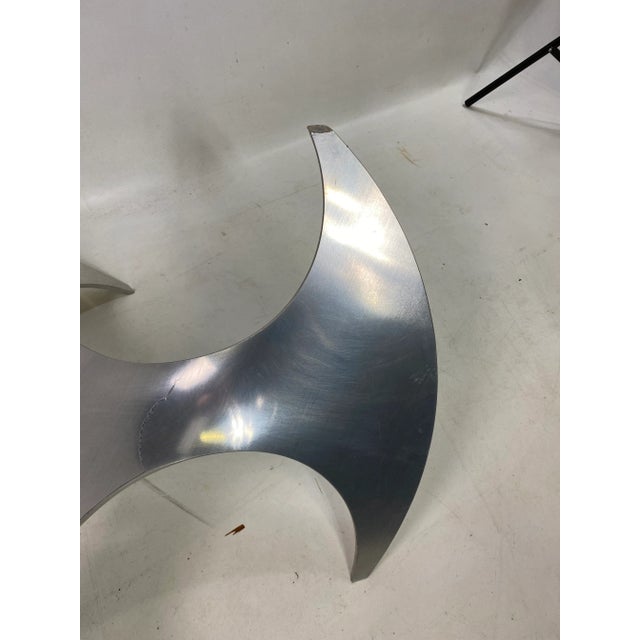 Mid-Century Aluminum and Glass Propeller Table by Knut Hesterberg For Sale - Image 9 of 12