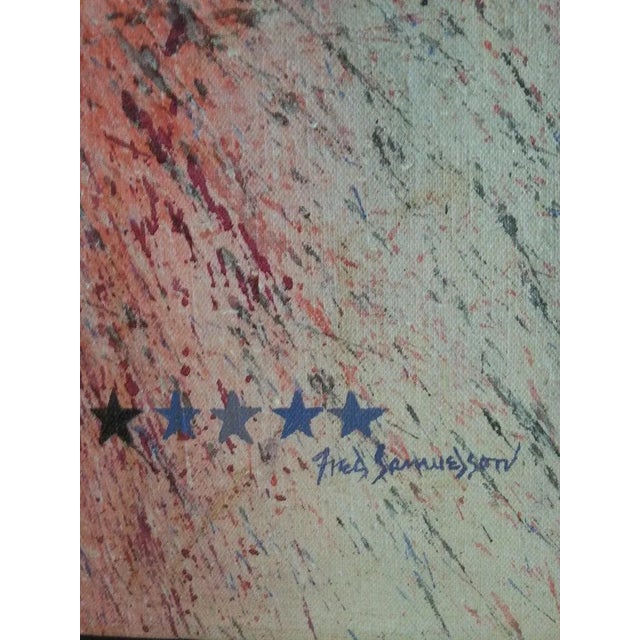 1970s Venus and Stars 49" Oil Painting 1970s For Sale - Image 5 of 13