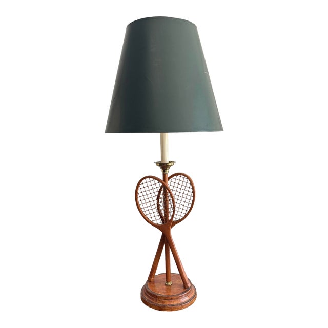 Ralph Lauren Style Tennis Racquet Lamp by Maitland-Smith For Sale