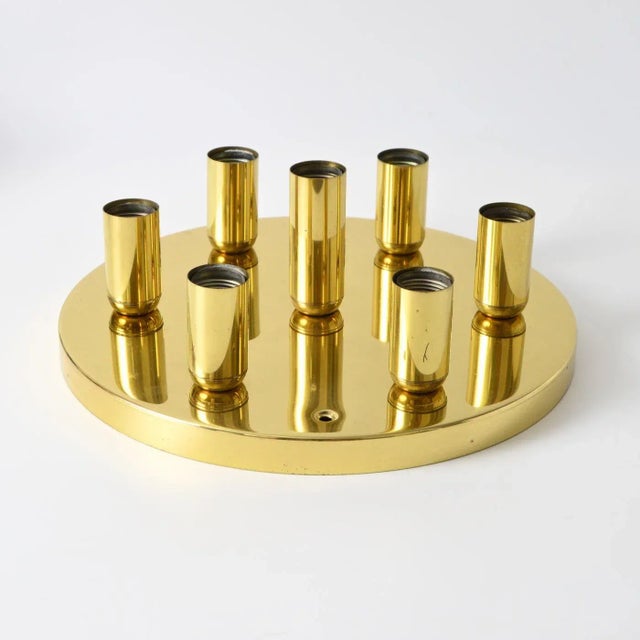 German Brass Ceiling Lamp from Solken Leuchten, 1970s For Sale - Image 9 of 10