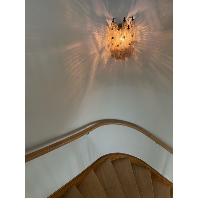 Sand Beige Murano Stairwell Wall Lamp For Sale - Image 6 of 10