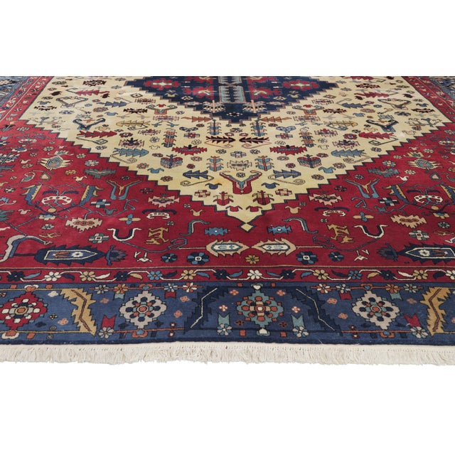 Vintage Turkish Heriz Rug, 09'00 X 11'11 For Sale - Image 4 of 10
