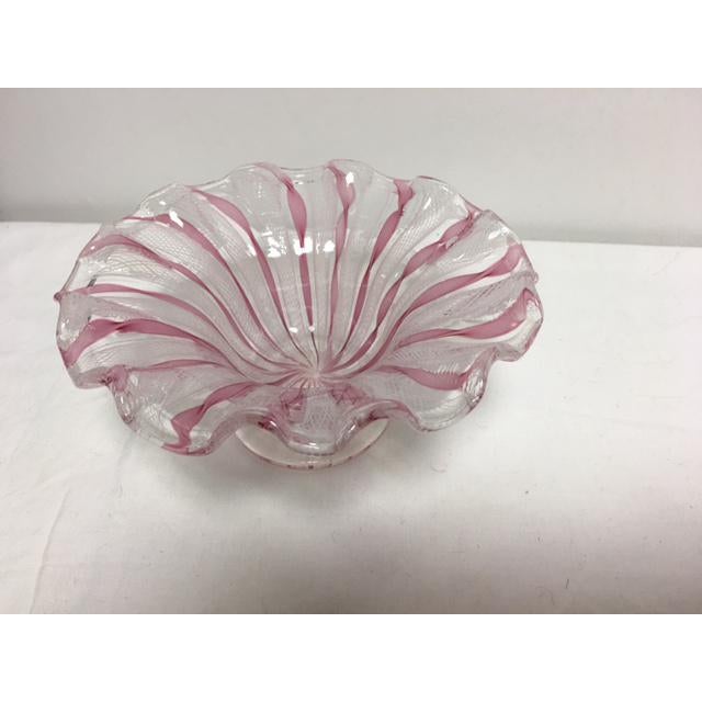 Murano Latticino Glass Bowl Chairish