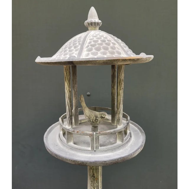 Cast Iron Free Standing Bird Feeder House For Sale - Image 3 of 6