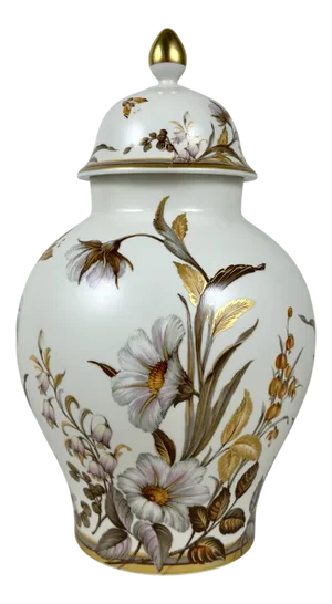 Porcelain Ginger Vase with Lid from Kaiser, Germany, 1980