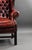 1980s Ox Blood Red Leather Wing Back Armchair, 1980s For Sale - Image 5 of 9