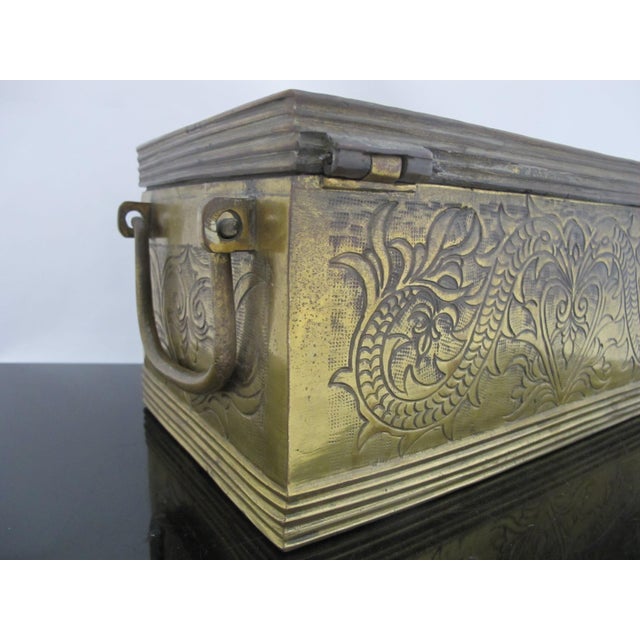 19th Century Antique Maranao Philippines Large Brass Betel Nut Tobacco Box For Sale - Image 5 of 11