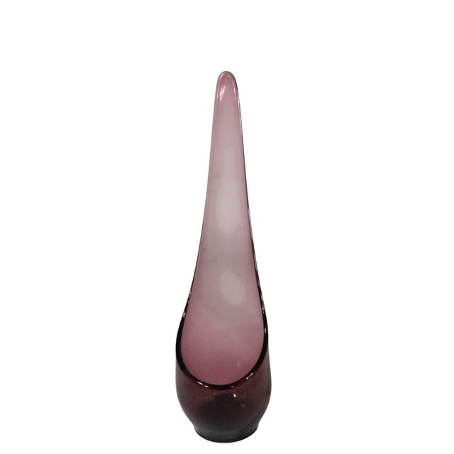 Glass Pair of Mid 20th Century Purple Viking Glass Company Taperglow Glass Candlesticks For Sale - Image 7 of 11