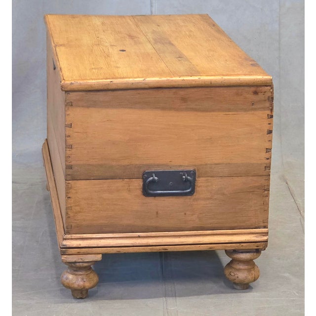 Antique Circa 1900 German Natural Pine Blanket Chest For Sale - Image 13 of 15
