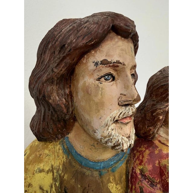 Baroque Devotional Figure of St. Joseph with the Christ Child, Southern Germany, 1750-1800 For Sale - Image 9 of 18