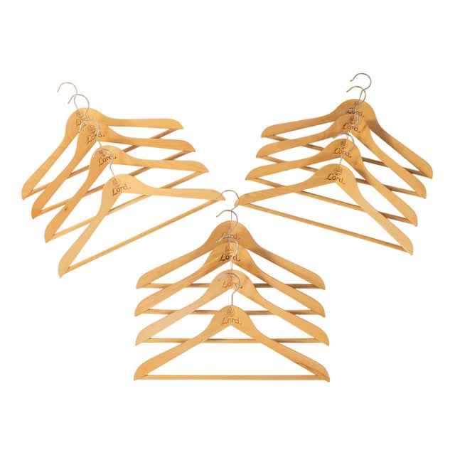 Wooden Clothes Hangers from Lord, 1960s, Set of 12 For Sale