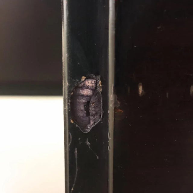 Wood Vintage Writing Desk in Exotic Wood & Aluminium, Italy, 1970s For Sale - Image 7 of 11