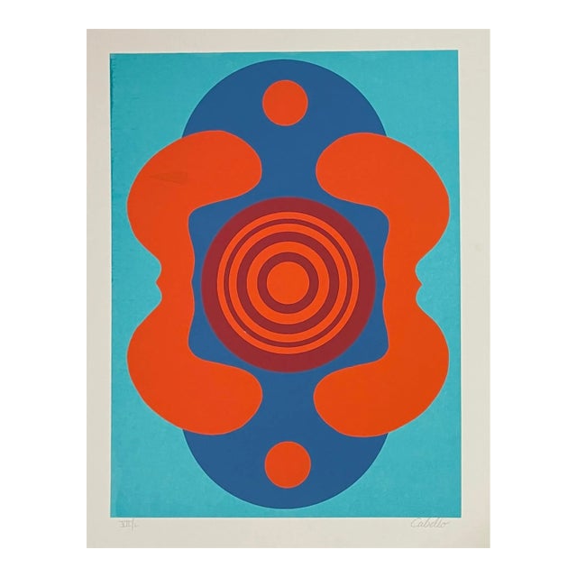 1980s Modern Serigraph by Cabello For Sale