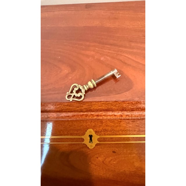 Early 20th Century Federal Revival Mahogany Drop Front Secretary Desk With Inlay For Sale - Image 13 of 17