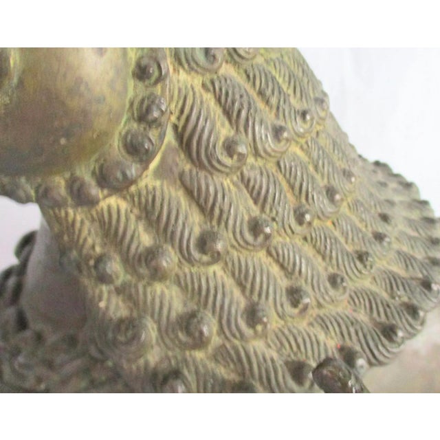 Antique Nepalese Bronze Buddhist Lions - a Pair For Sale In New York - Image 6 of 12