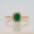 Colombian Emerald Ring With Earth Mined Diamonds Accents: Solid 14k Gold, Size 6.75 For Sale - Image 4 of 7