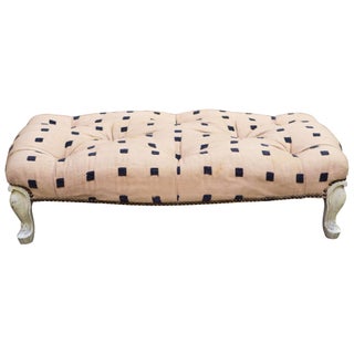 Tufted Low Footstool For Sale