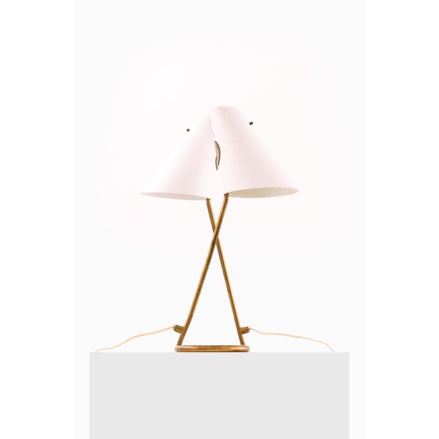 This rare pair of table lamps, model b-90, was designed by hans-agne jakobsson and produced by his own company in...