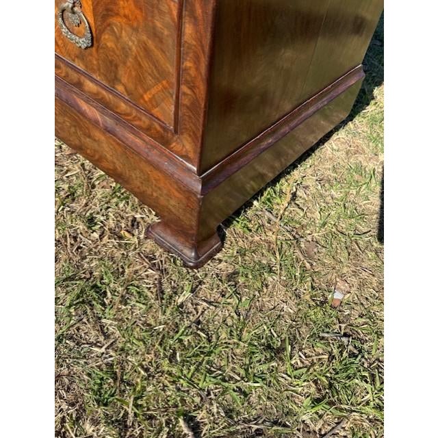 Wood 19th Century Louis Philippe Flam Mahogany Marble Top Chest of Drawer / Commodes For Sale - Image 7 of 16