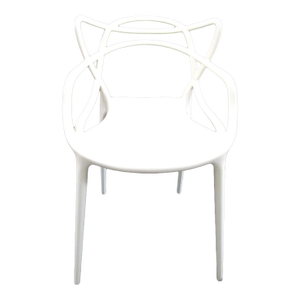 Mid-Century Modern White Technopolymer Chair Attributed to Philippe Starck for Kartell