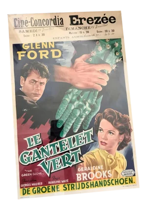 Vintage 1950s Film Noir Thriller Movie Poster