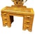 1930s Restored Art Deco Stick Reed Rattan Vanity W/ Round Mirror & Stool For Sale - Image 5 of 17