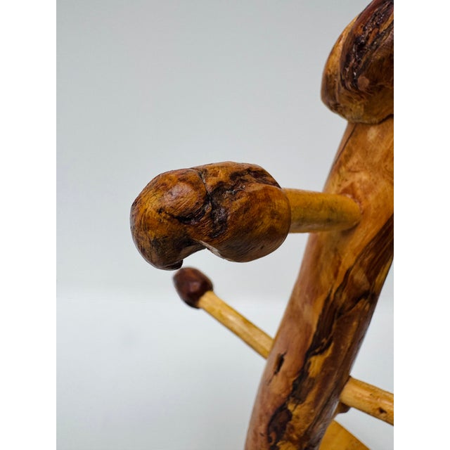 Handcrafted Burlwood Mug Tree, Artisan Live Edge Coffee Cup Holder Rack For Sale - Image 9 of 12