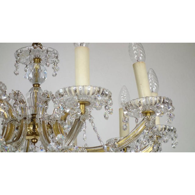 Maria Theresia Style Lead Crystal Chandelier, 1970s For Sale - Image 11 of 18
