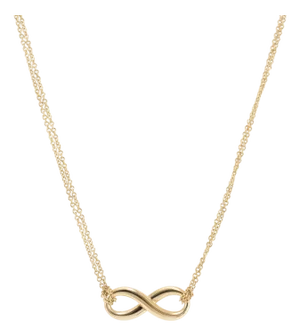 Tiffany & Co. Infinity Double Chain 18k Yellow Gold Chocker Pendant Necklace