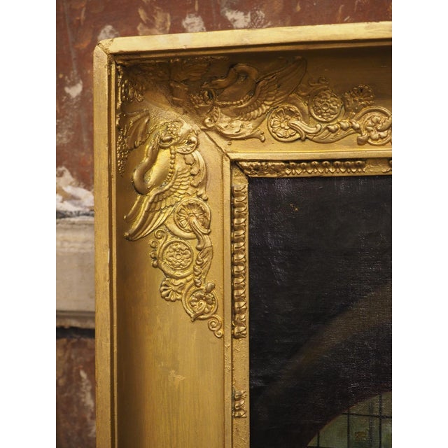 19th Century French Oil on Canvas, “La Fileuse D’Albano” After Claude Bonnefond For Sale In Dallas - Image 6 of 17
