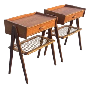 Mid-Century Danish Nightstands by Søren Rasmussen, 1960s, Set of 2