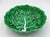 Modern Vintage Bordallo Pinheiro Cabbage Leaf Bowl Pressed Frog Mark Portugal Majolica For Sale - Image 3 of 9