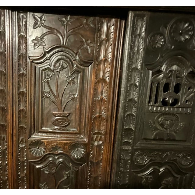 Late 19th Century Antique Hand-Carved European French Revival Cupboard For Sale - Image 5 of 11