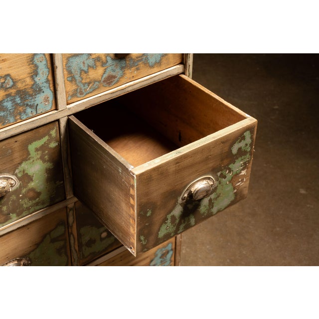 1900 - 1909 Early Pine Dresser with Distressed Paint For Sale - Image 5 of 10