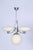 Glass Art Deco Chandelier in Chrome-Plated Steel and Opal Glass, Czech, 1920s For Sale - Image 7 of 11
