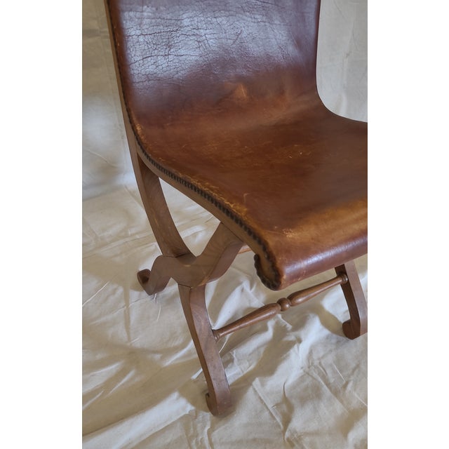 1950s 1950s Spanish Style Chair With Ottoman For Sale - Image 5 of 9