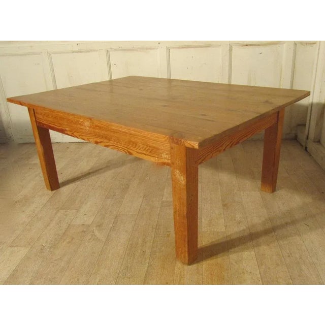 Farmhouse Style Chunky Pine Coffee Table This is a traditional Kitchen table, the square legs have been lowered to make it...