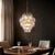 Glass Aloadecor Hand-Blown Glass Chandelier in Warm Brass For Sale - Image 7 of 9