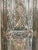Vintage Floral Carved Wood Barn Door – Distressed Teal Reclaimed Single Door 96x30 For Sale In Orlando - Image 6 of 7