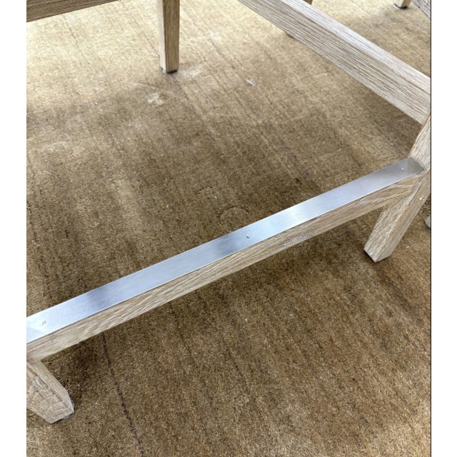 Contemporary Set of Five Rh French Contemporary Round Leather Counter Stools For Sale - Image 3 of 18